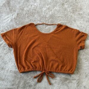 Aeropostale Crop top with Cutout in back and Tie Front Size S